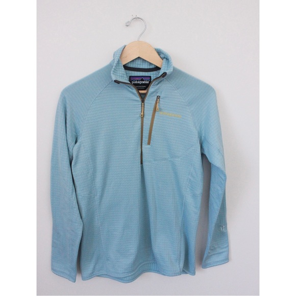 Patagonia Jackets & Blazers - Patagonia 3/4 Zip Fleece PolarTec Pullover in Baby Blue